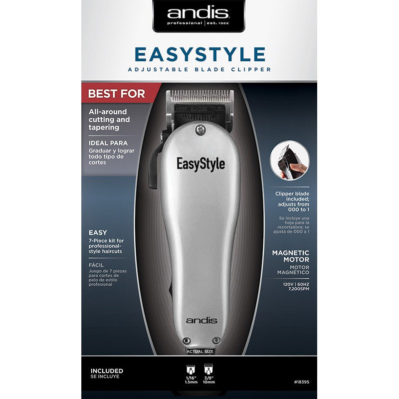 ANDIS EASY STYLE ADJUSTABLE BLADE CLIPPER (8PC)