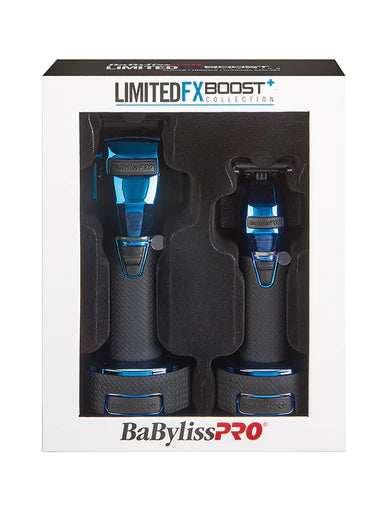 BaBylissPRO BlueFX Boost+ Lithium Clipper & Skeleton Trimmer w/ Charging Base Sets - Limited Edition...